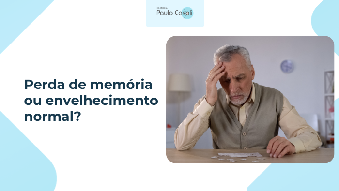 Arte sobre perda de memória e envelhecimento normal