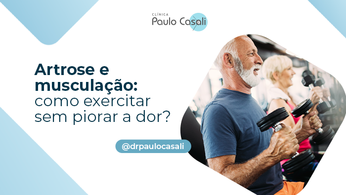 Arte sobre artrose e musculação para controlar a dor