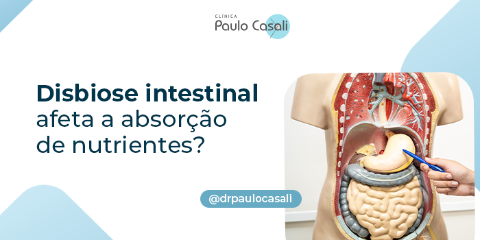 Arte sobre disbiose intestinal e absorção de nutrientes